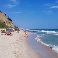 Sandy beach of Kurortnoye, Odesa
